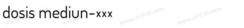 dosis mediun字体转换